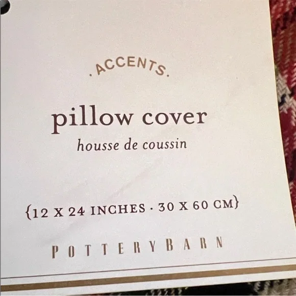 Pottery Barn Plaid Lumbar Pillowcase - Picture 2 of 3